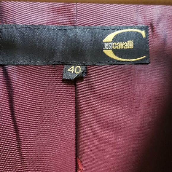 Roberto Just Cavalli Coat Womens S Italy 40 Brown Scuba Long Lined Quiet Luxury - Picture 12 of 15